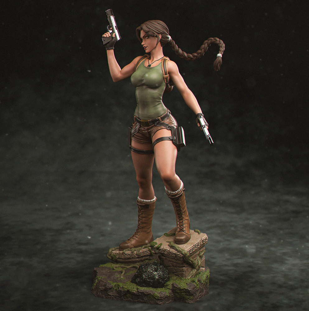 Lara Croft - Sculpture Diorama